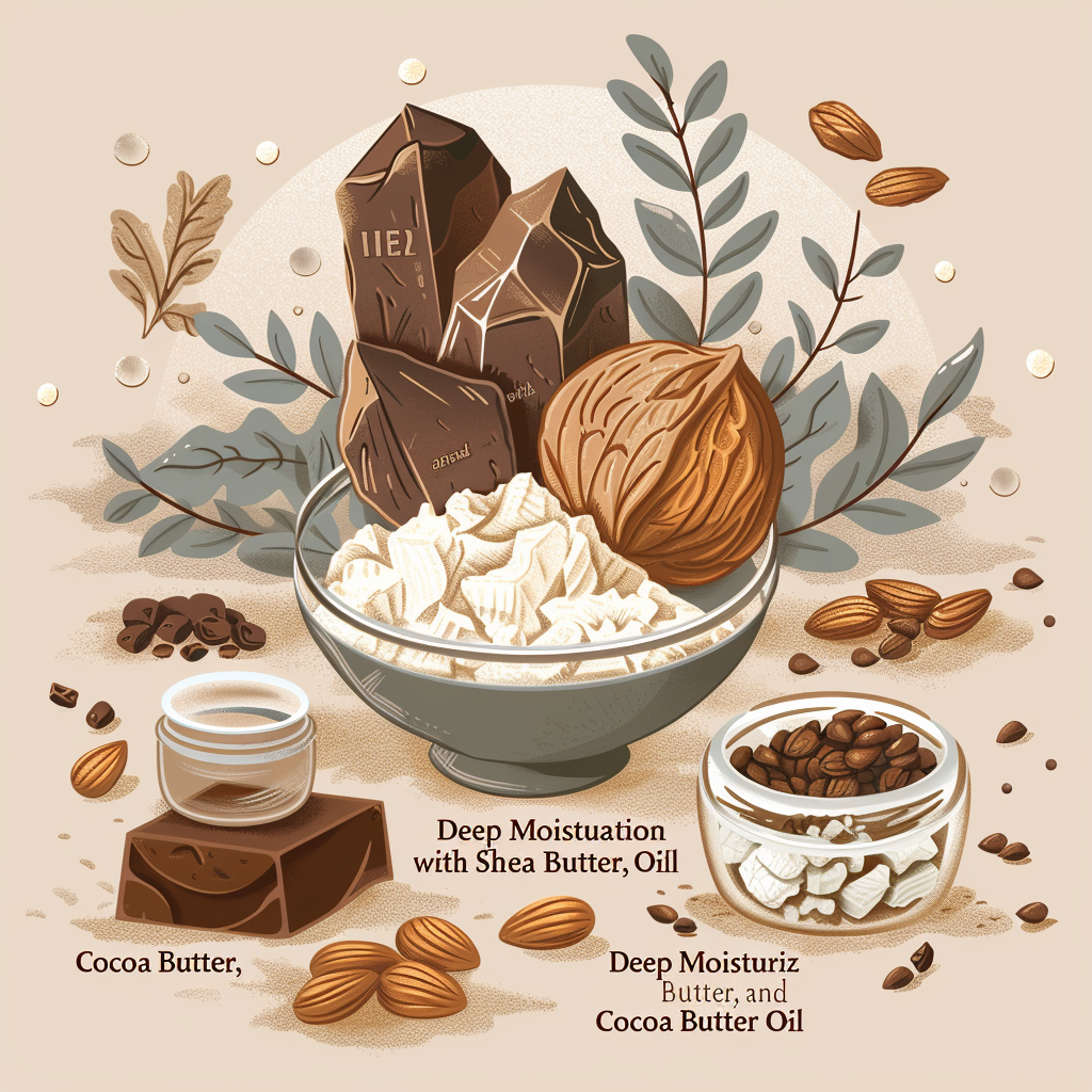 Deep Moisturization with Shea Butter, Cocoa Butter, and Almond Oil