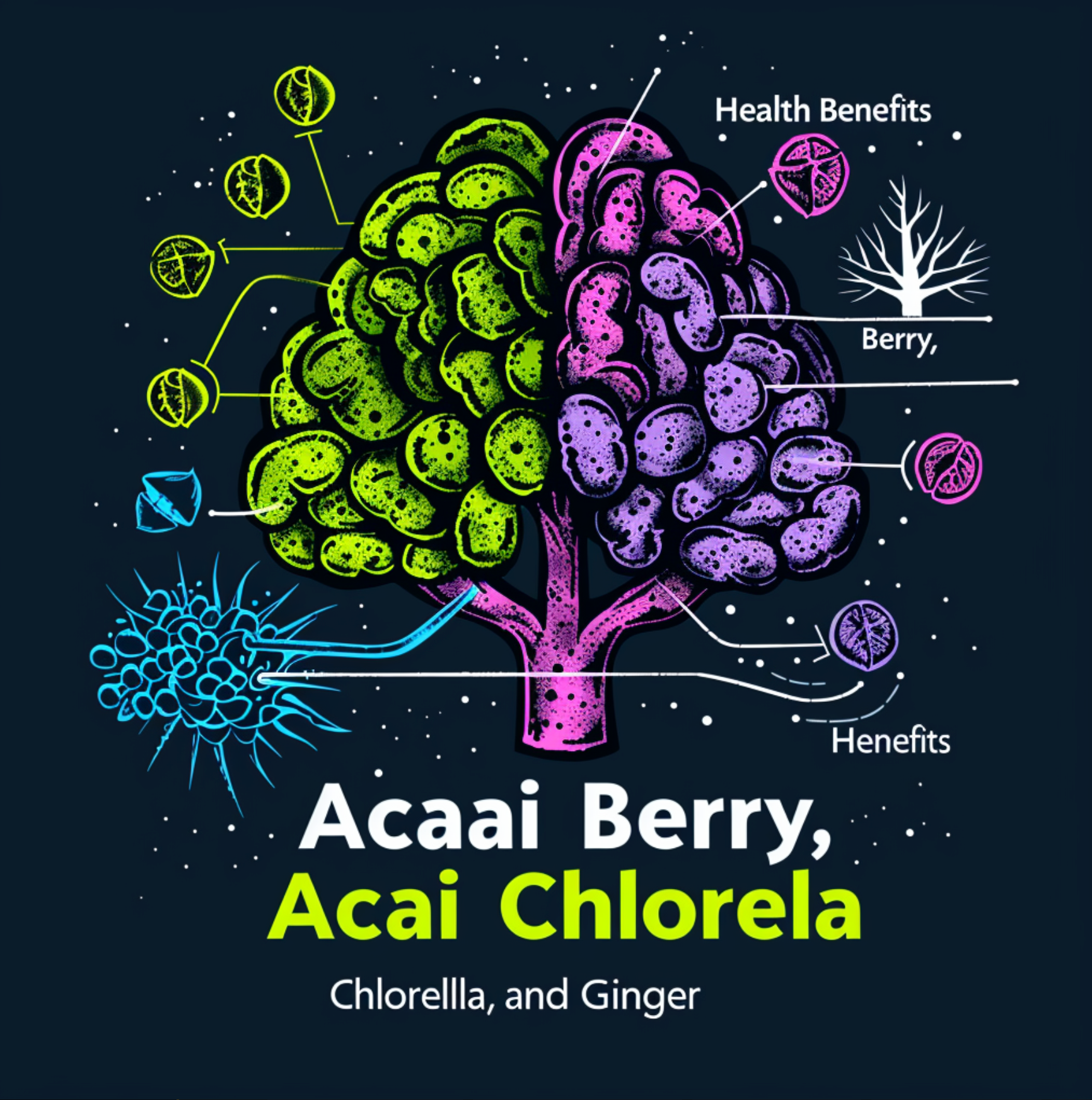 The Health Benefits of Acai Berry, Chlorella, and Ginger