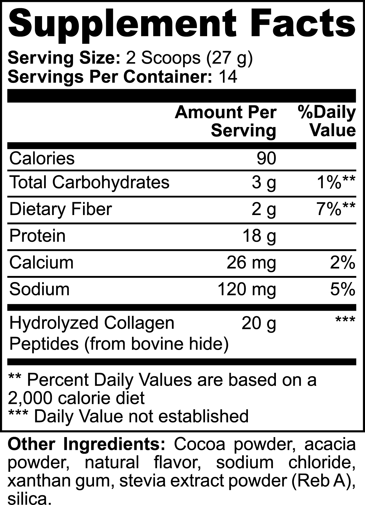 GRASS-FED COLLAGEN PEPTIDES POWDER (Chocolate)