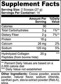 Thumbnail for GRASS-FED COLLAGEN PEPTIDES POWDER (Chocolate)