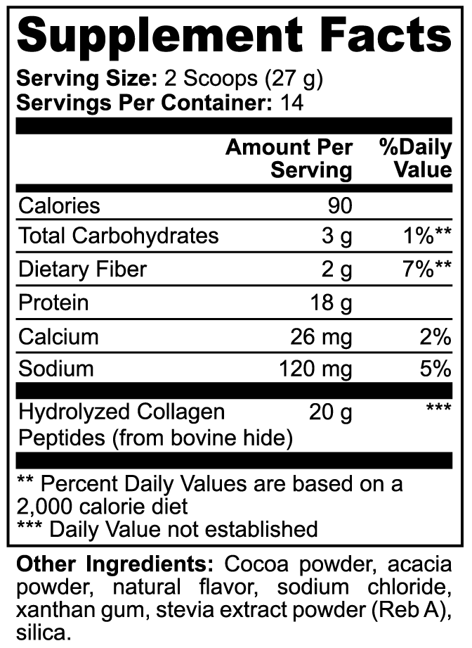 15 PACK BUNDLE: GRASS-FED COLLAGEN PEPTIDES POWDER (Chocolate)