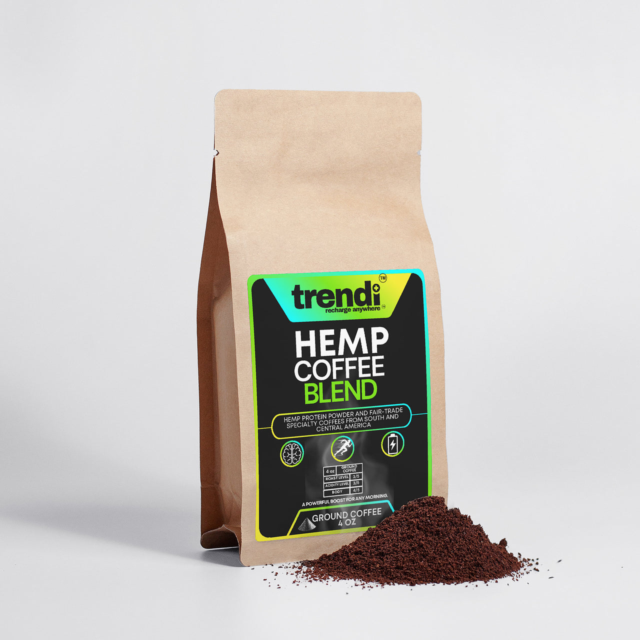 HEMP COFFEE BLEND - Medium Roast 4oz